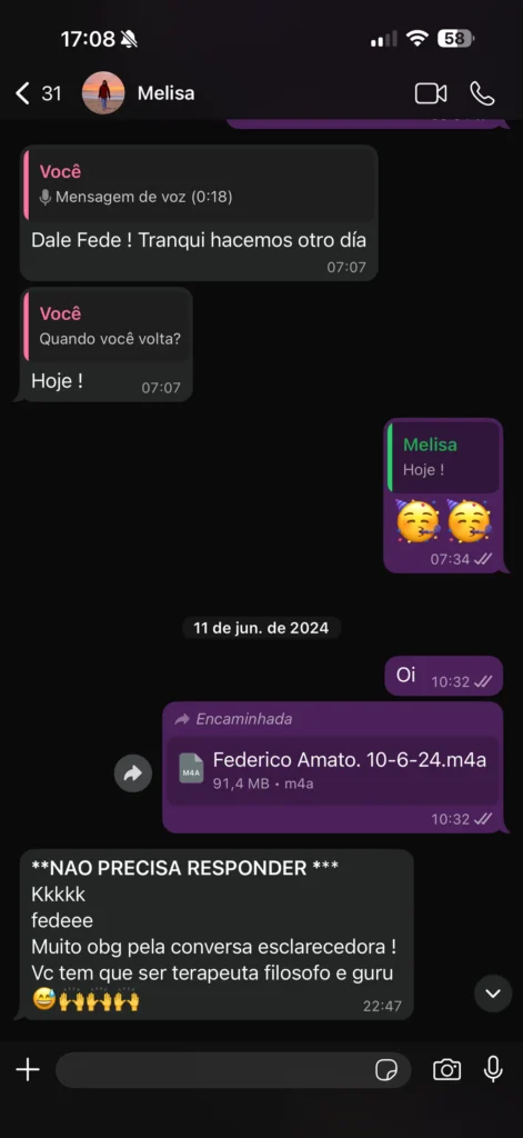 Print de depoimento de aluno do Além das Sombras (2)